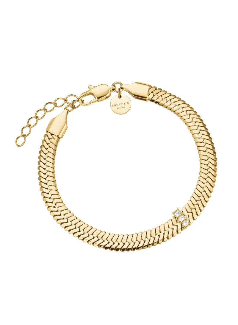 روزفيلد سوار روزفيلد كبير جلد الثعبان بالكريستال ذهبي